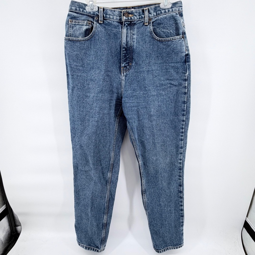 Sloane St Womens Jeans Size 14 Blue High Rise Mom Straight 100% Cotton Med Wash